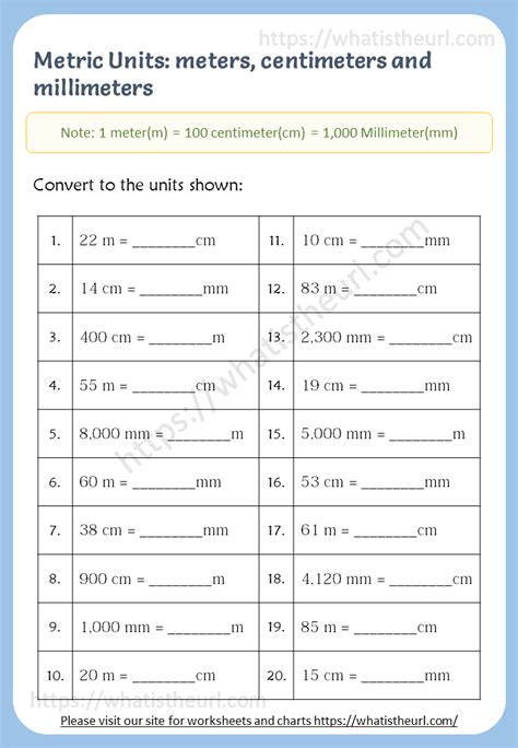 Metric Units Worksheet For Grade 3 Your Home Teacher