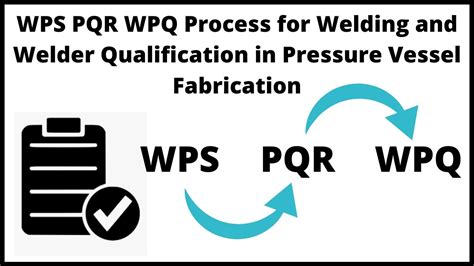 Wps Pqr Wpq Process For Welding And Welder Qualification In Pressure