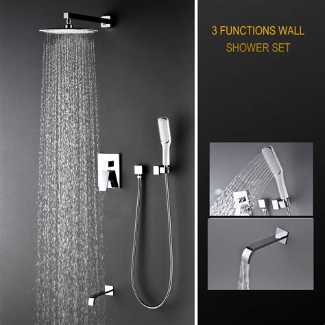 Artbath Luxury Rain Mixer Shower Combo Set Wall Mounted 3 Way Shower