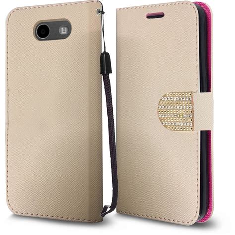 Samsung Galaxy J3 Luna Pro Leather Wallet Case Pouch Flip Cover