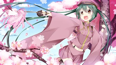 Senbonzakura Hatsune Miku Miku Hatsune Vocaloid Cherry Blossom Flowers