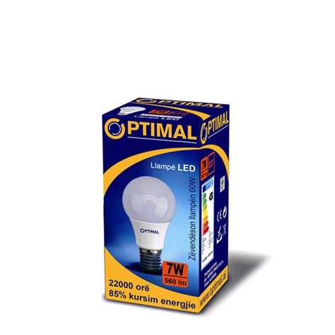 Llampë LED OPTIMAL 560Lm, 7W, E27, A60, 3000K, | OPTIMAL