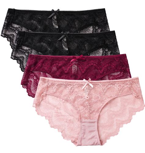 Charmo Women Plus Lace Hipster Panties Soft Underwear Briefs Pack Walmart Com