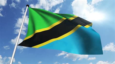 Here's the story of how tanzania got its flag. Flag of Tanzania with Fabric Stock Footage Video (100% ...