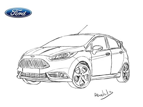 Ford Fiesta St Drawing By Revolut3 On Deviantart