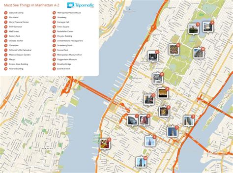 Mapa De Manhattan Turismo Nueva York Lugares Turísticos Qué Ver