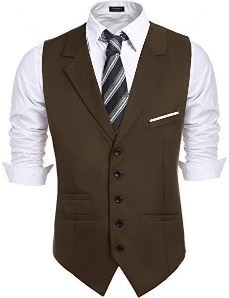 Coofandy Men S Business Suit Vest Casual Layered Slim Fit Wedding Vests