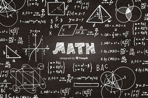 Premium Vector Maths Realistic Chalkboard Background