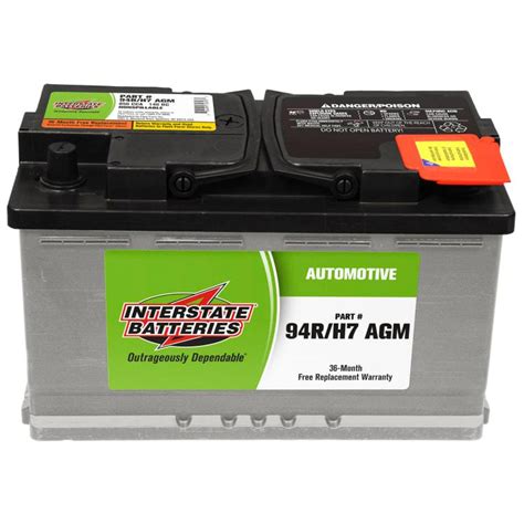 Agm Automotive Battery Group 94r H7 850 Cca By Interstate Batteries