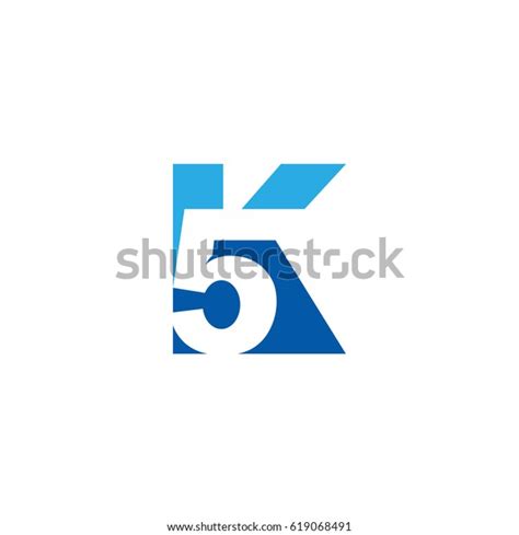 Initial Letter Number Logo K 5 Stock Vector Royalty Free 619068491