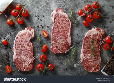 Top View Wagyu Beef Steak Tomato Stock Photo 2221383195 Shutterstock