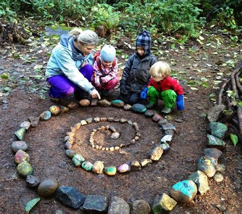 Love This Solstice Spiral Made Out Of Painted Rocks At Forest