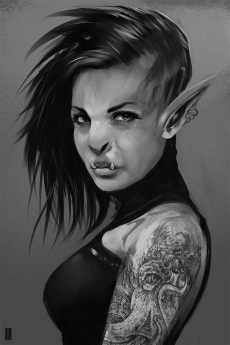 Ork Female Shai Daniel Urban Fantasy Character Fantasy Portraits Character Portraits