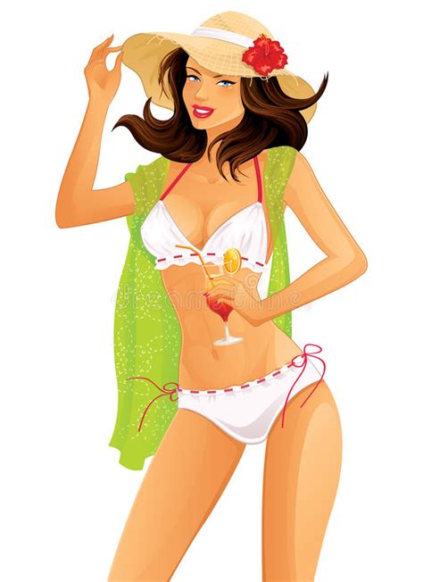 Bikini Model Stock Illustrations Vectors Clipart Stock