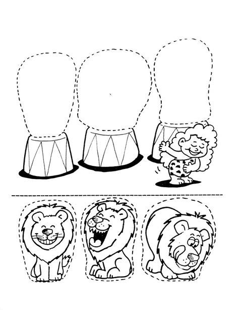 Circus Lions Coloring Sheet Material Educativo Estimulacion