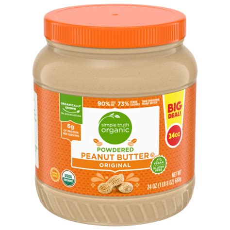 Simple Truth Organic Powdered Peanut Butter Original 24 Oz Vitacost