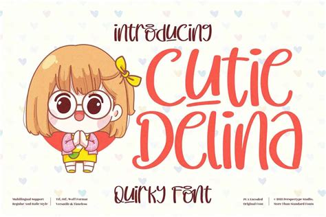 Cutie Delina Font Dfonts