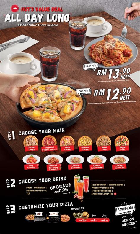 Pizza hut malaysia discount codes, vouchers & coupons valid in april 2021. 17 Jun 2020 Onward: Pizza Hut's Value Deal Promo ...