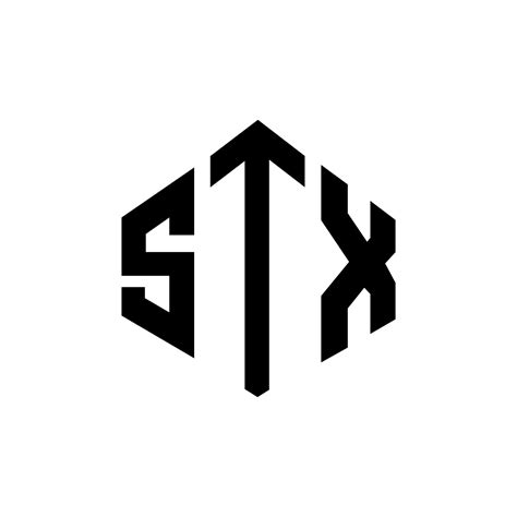 Diseño De Logotipo De Letra Stx Con Forma De Polígono Diseño De