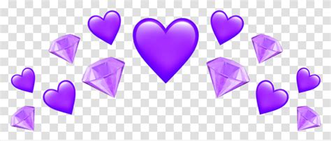 Emoji Crown Corona Heart Violet Violeta Purpura Purple Heart Crown Edit