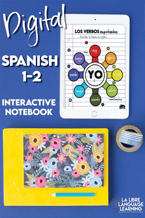 Spanish High Frequency Verbs Digital Interactive Notebook Distance Learning Learning