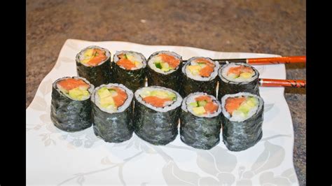 How To Make Easy And Simple Alaskan Sushi Roll Video Recipe Youtube