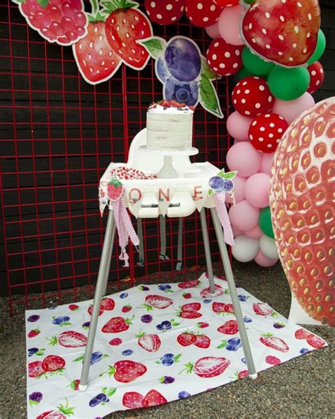 Berry Themed First Birthday Party Fern And Maple
