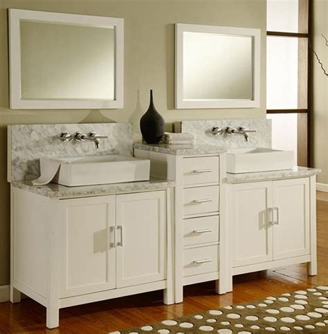 If you're trying to fit a bathroom or powder room into a (really really) tight space, take a look at this list of sinks and. Artesia (double) 84-Inch Modern Bathroom Vanity - Pearl White