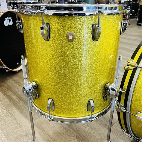 Ludwig Classic Maple Mod 4 Pc Shell Pack 10121622 Yellow Glitter