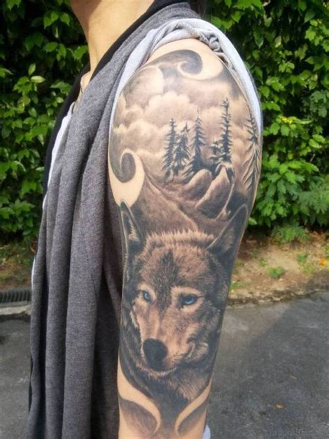 Wolf Tattoo Für Den Oberarm Bedeutung Und Design Ideen Hautkunstwerk
