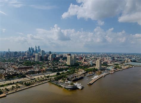 Premium Photo Aerial View Over The Philadelphia Downtown Skyline With