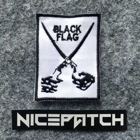 Jual Patch Black Flag Scissor Logo Punk Rock Band California Henry