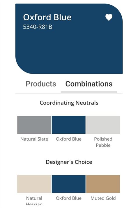 Dulux Oxford Blue Colour Combinations Cor Azul Paleta De Cores Cores