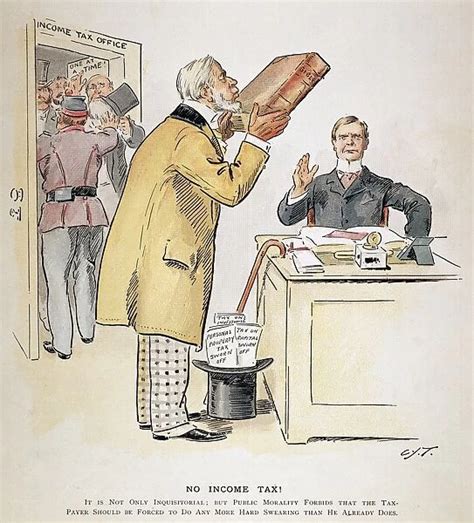 INCOME TAX CARTOON 1894 No Income Tax Available As Framed Prints