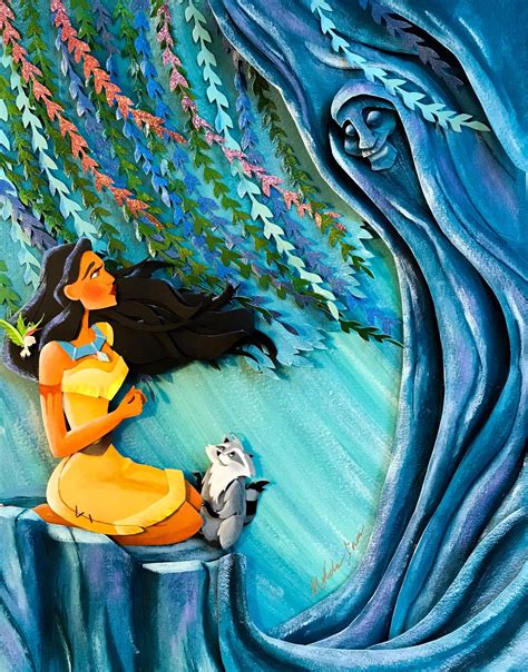 The romance bit was fabrication. The art of Hilda Lara Pocahontas paper art | Disney art ...
