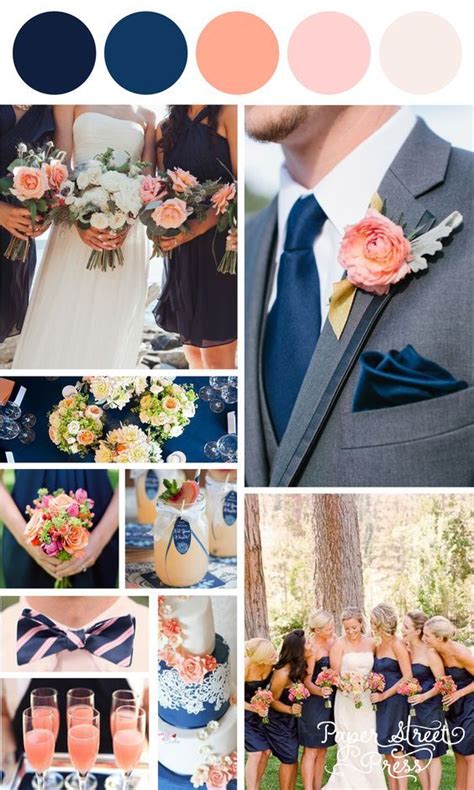Trendy Navy Blue And Soft Coral And Peach Wedding Ideas Wedding