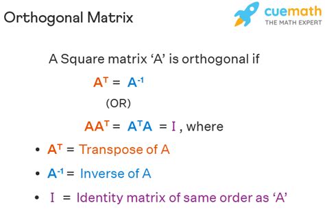 What Is Orthogonal Matrix Examples Properties Determinant