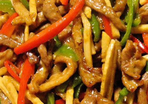 Authentic Chinese Food Chinjao Rosu Beef And Pepper Stir Fry Recipe By Cookpadjapan Cookpad