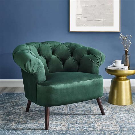 You'll see a make an offer button on the item details page, indicating that the seller is willing to consider a lower price. Eversley Emerald Green Velvet Armchair - Julian Joseph