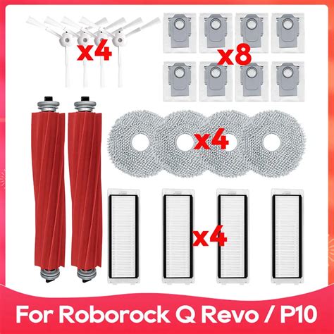 For Roborock Q Revo P10 A7400rr Robot Vacuums Main Side Brush Hepa
