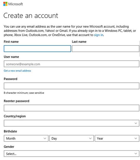 Create an outlook account (previously hotmail). Hotmail Sign Up - Hotmail.com