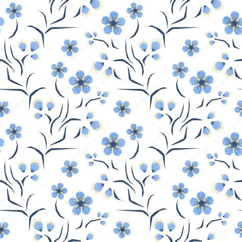 Pictures Pretty Cartoon Flowers Floral Seamless Pattern Cute