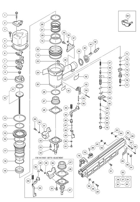 Hitachi NR83A3 Parts List | Hitachi NR83A3 Repair Parts | OEM Parts