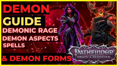 Pathfinder Wotr Demon Guide Demonic Rage Aspects Spells And Demon