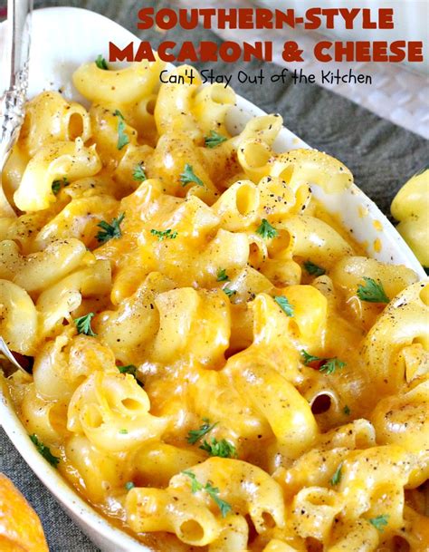 A combination of gruyere and mozzarella cheese. Southern-Style Macaroni and Cheese - Can't Stay Out of the ...