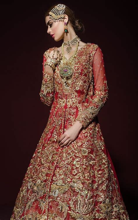 Heavily Embellish Red Bridal Dresses For Pakistani Wedding The Odd Onee