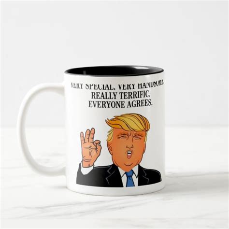 Donald Trump Terrific Dad Fathers Day Birthday Two Tone Coffee Mug