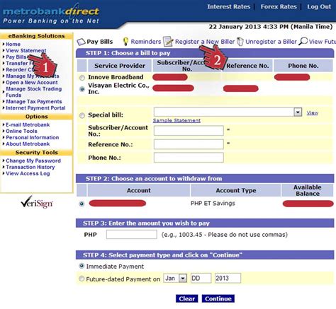 Apply through ptptn's online loan application website. How to Pay VECO Electric Bill Through Metrobank Online ...