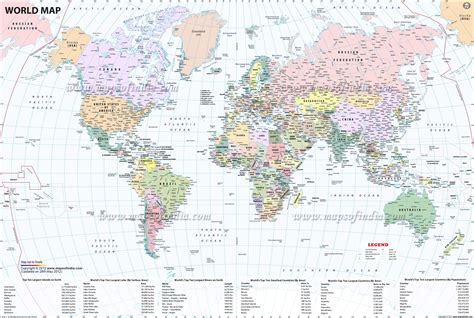World Map Cities And Countries