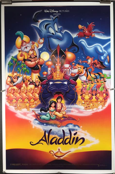 Aladdin Blue Disney Movie Poster Film A A Art Print Cinema Kunstplakate Antiquit Ten Kunst